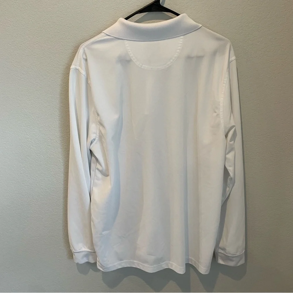 Greg Norman Collection Golf White Long Sleeve Polo Shirt Men’s Size Large - Picture 6 of 6